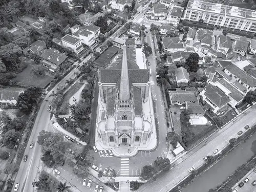foto aérea do centro de petropolis